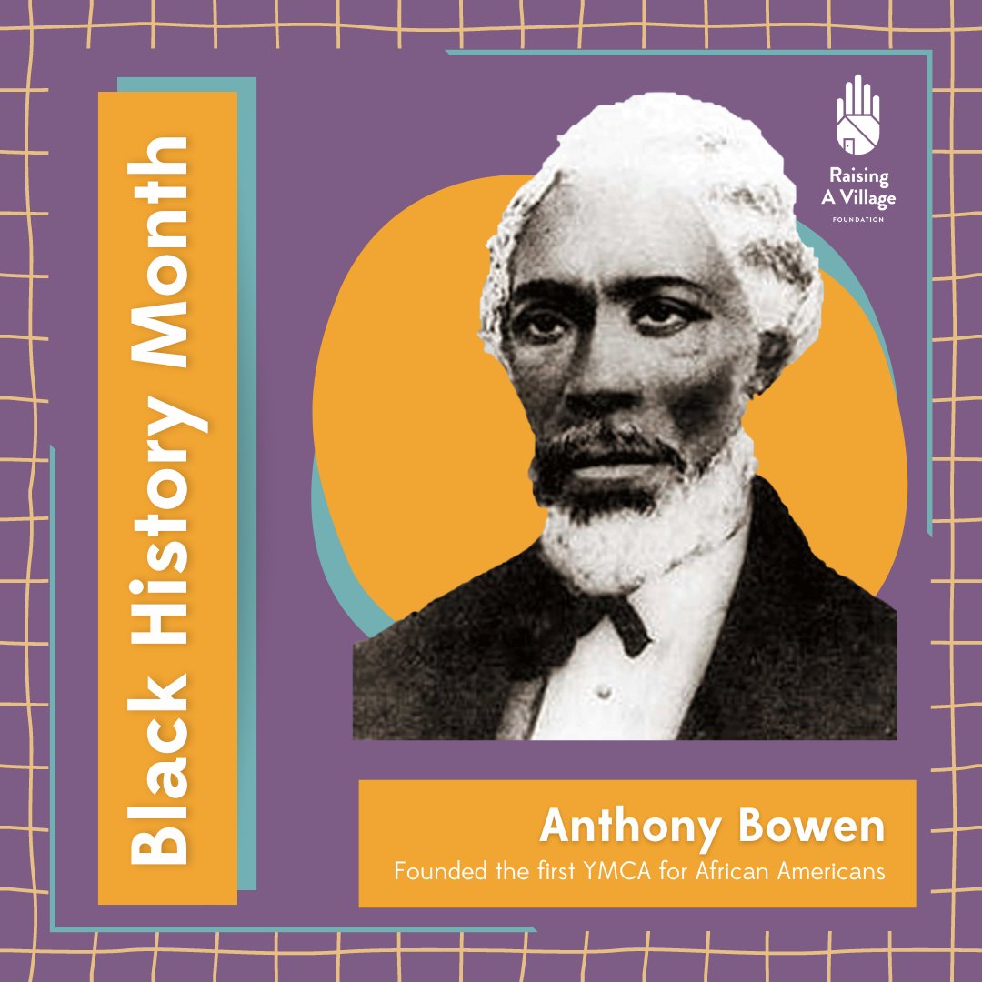 Raising A Village (@raisingavillage) on Twitter photo As part of our Black History Month #FounderFriday series, we celebrate Anthony Bowen, a civic leader in Washington, DC. In 1853, Bowen founded the first YMCA chapter for African Americans, which was later established as the YMCA of Metropolitan Washington <a href="/ymcadc/">YMCA of Metro Wash</a>. As part of our Black History Month #FounderFriday series, we celebrate Anthony Bowen, a civic leader in Washington, DC. In 1853, Bowen founded the first YMCA chapter for African Americans, which was later established as the YMCA of Metropolitan Washington <a href="/ymcadc/">YMCA of Metro Wash</a>.