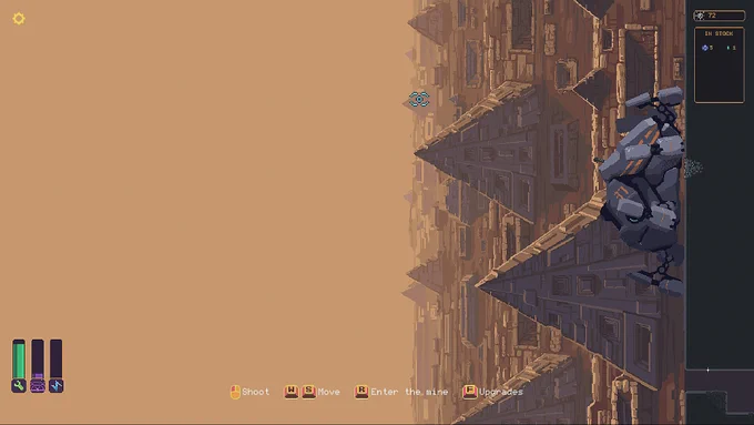 "縦の世界"を冒険する採掘・防衛ACT『Wall World』Steamで体験版配信-どこまでも続く「壁世界」の大いなる謎を解き明かせ壁の中を掘って資源や技術を獲得。定期的に襲い来る怪物に立ち向かえ。 