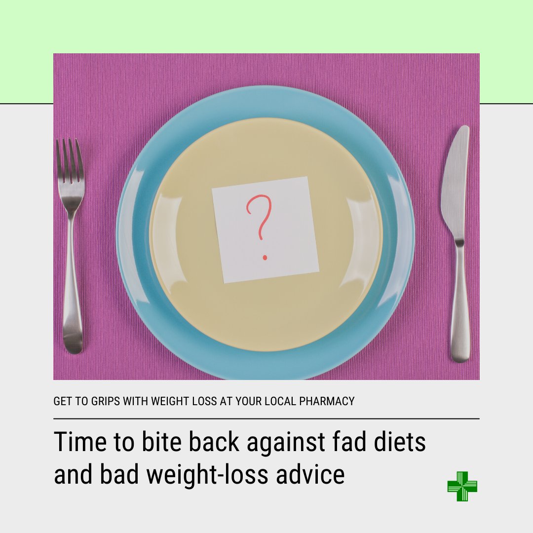 Did you know that 'crash' diets, can sometimes lead to weight gain? Be smart about your weight loss journey and speak to your friendly local pharmacist.