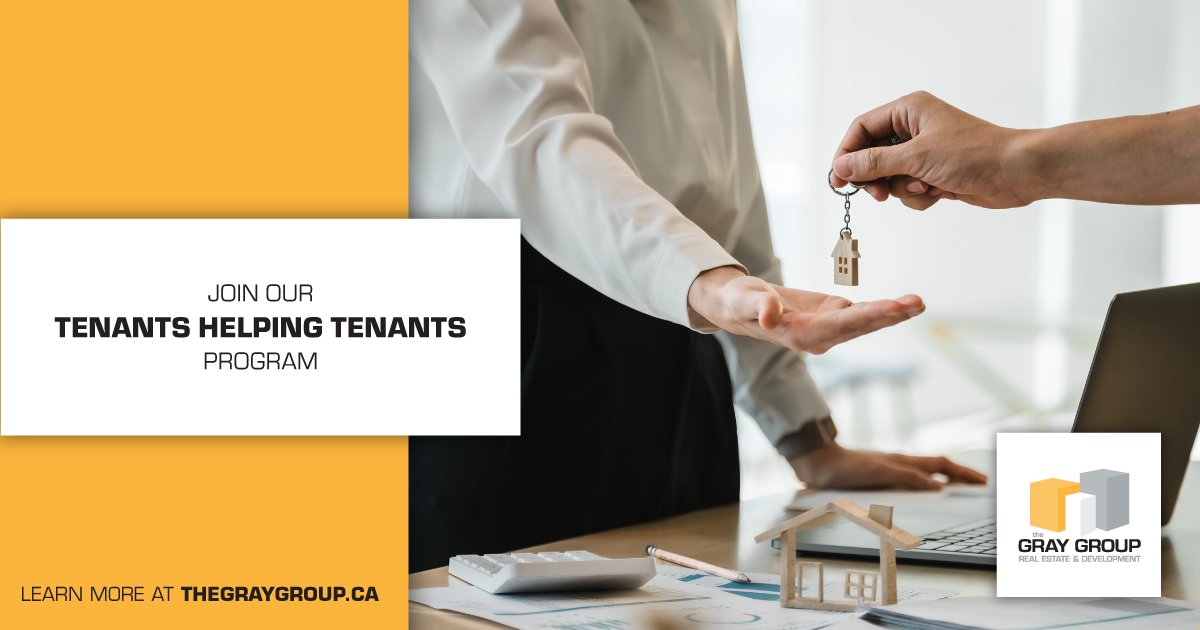 The Gray Group (@thegraygroup) on Twitter photo Our Tenants Helping Tenants Program was set up to bring our tenants together! Members of this program receive Gray Group Family exclusive discounts, rewards, tenant spotlights, and more.
To learn more or become a member contact Chelsea at calmeida@thegraygroup.ca. Our Tenants Helping Tenants Program was set up to bring our tenants together! Members of this program receive Gray Group Family exclusive discounts, rewards, tenant spotlights, and more.
To learn more or become a member contact Chelsea at calmeida@thegraygroup.ca.