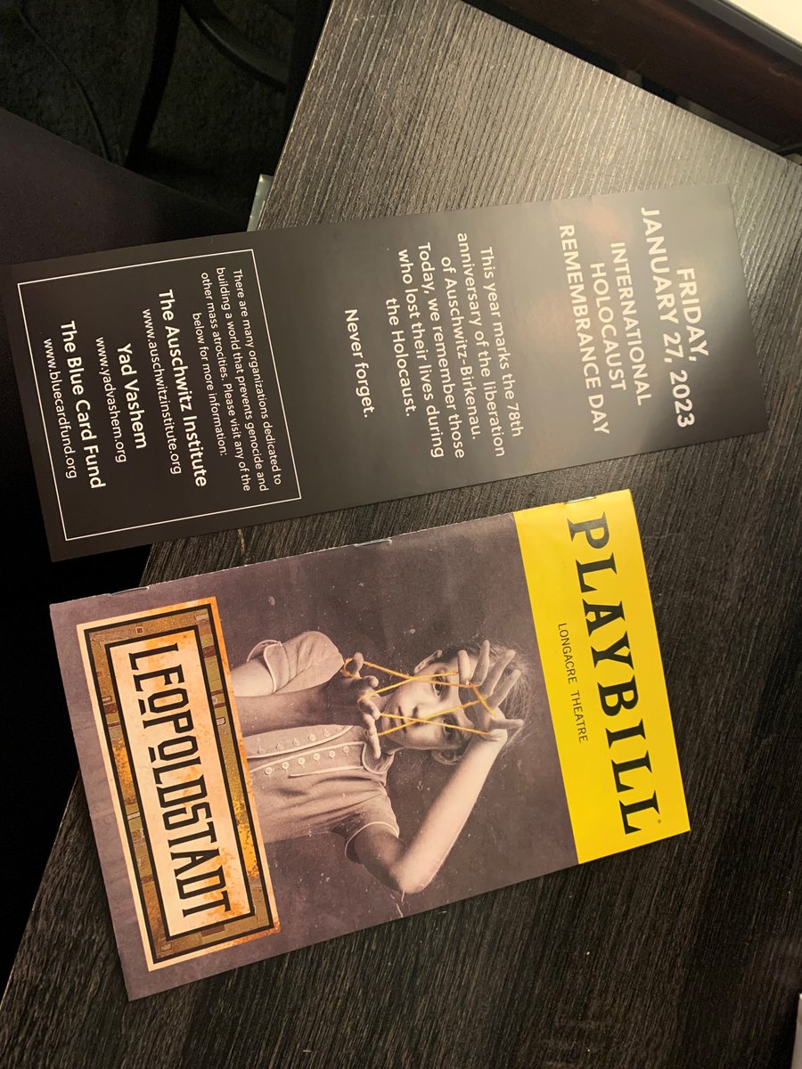 A huge thank you to the cast &amp; crew of the Broadway play Leopoldstadt, who made beautiful, handcrafted cards for Holocaust survivors, &amp; helped spread awareness by featuring us in the Playbill last Friday on #InternationalHolocaustRemembranceDay!

<a href="/leopoldstadtbwy/">Leopoldstadt Play</a> #LeopoldstadtBwy