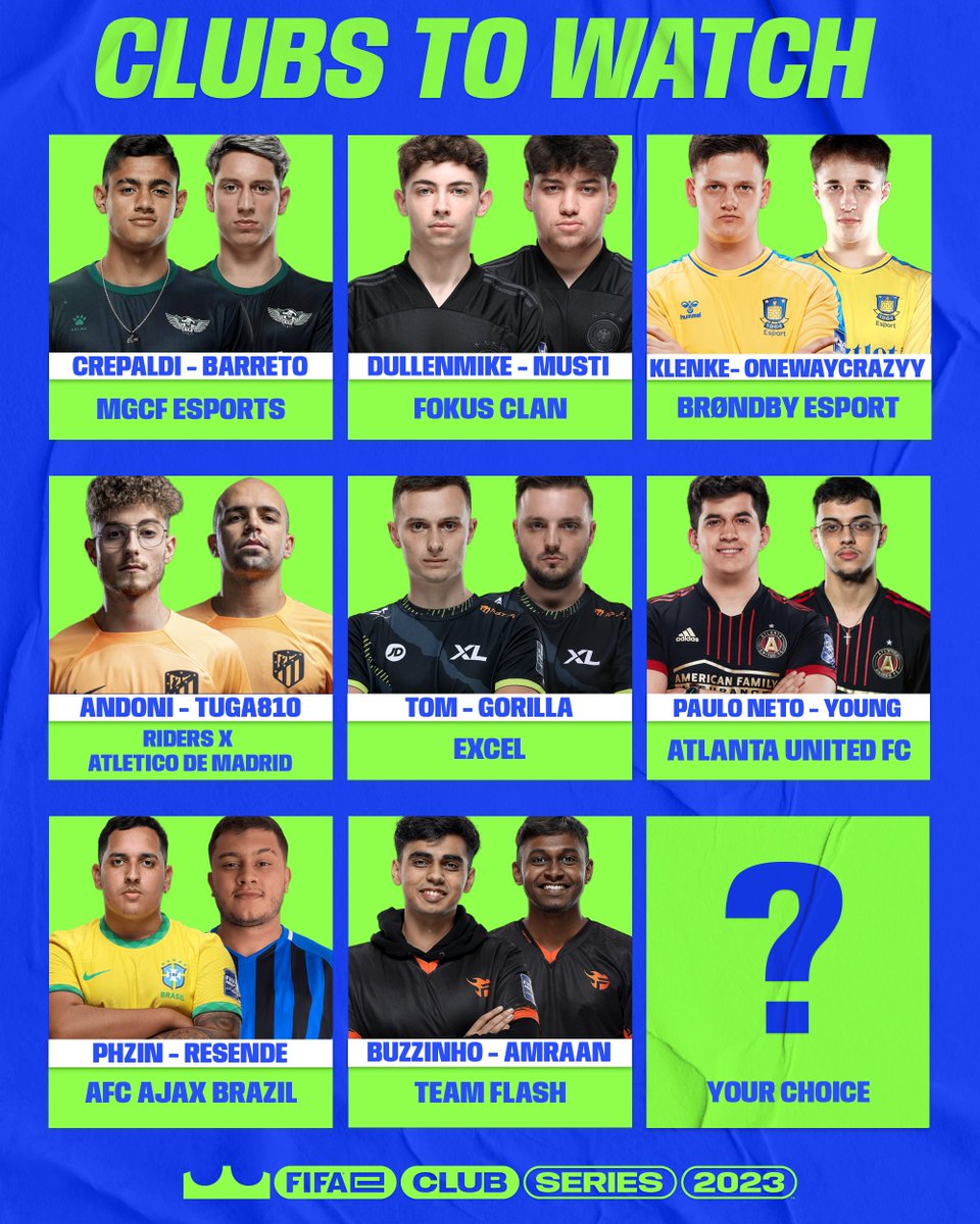 FIFAe's tweet photo. FIFAe CLUB SERIES HAS KICKED OFF! ⚽️

Who do you think will be joining FNATIC &amp; TG.NiP at the FIFAe Club World Cup? #RoadToCWC https://t.co/c18nYLRptl