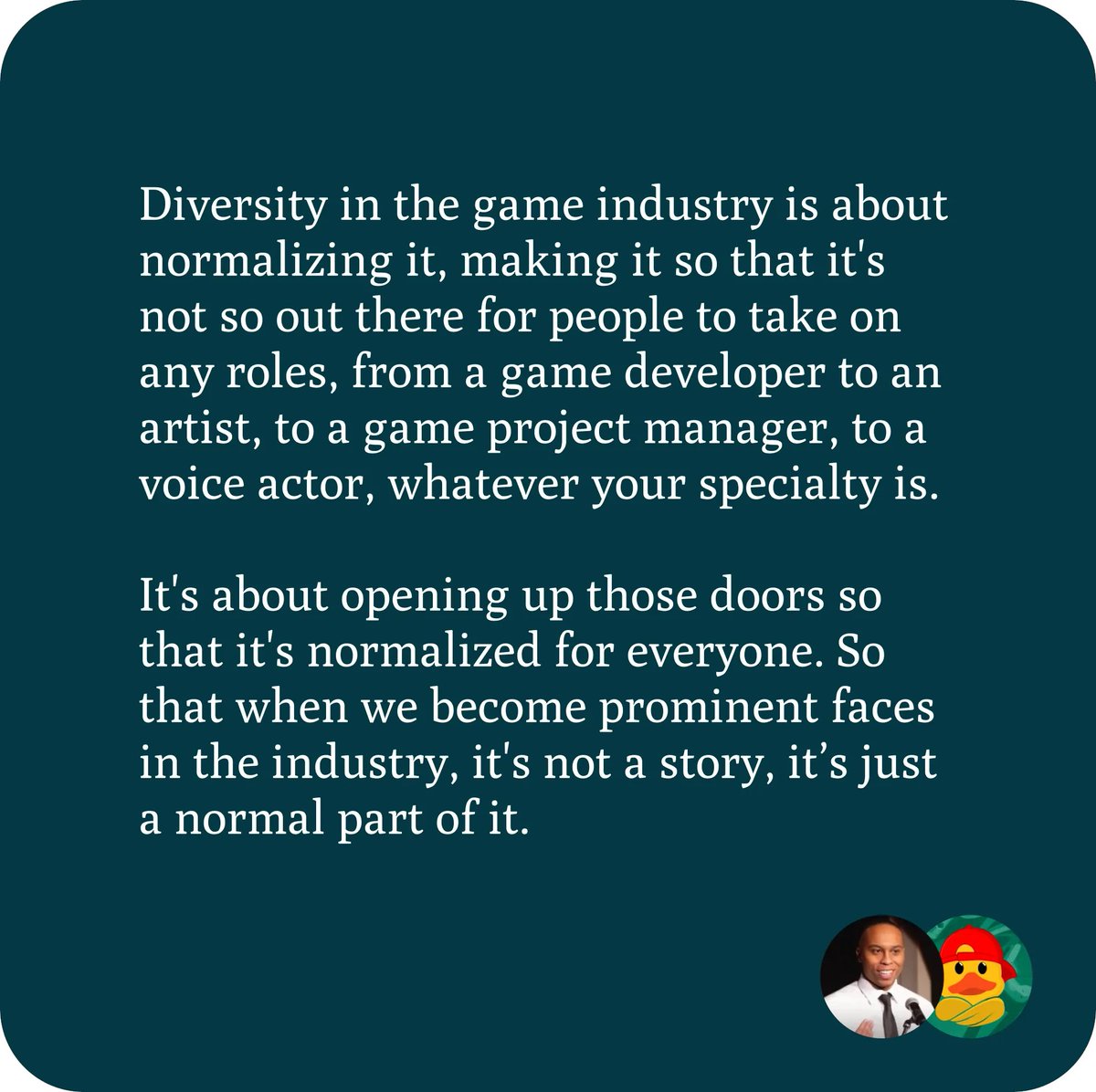 Founded by two brothers, Khalil and Ahmed, who had no prior professional game development experience, <a href="/DecoyGames/">Decoy Games</a> is a multi-award winning game company focused on creating unique game experiences, + more!

Did you know they're hiring? 👀 ⤵️ 

(1/3)