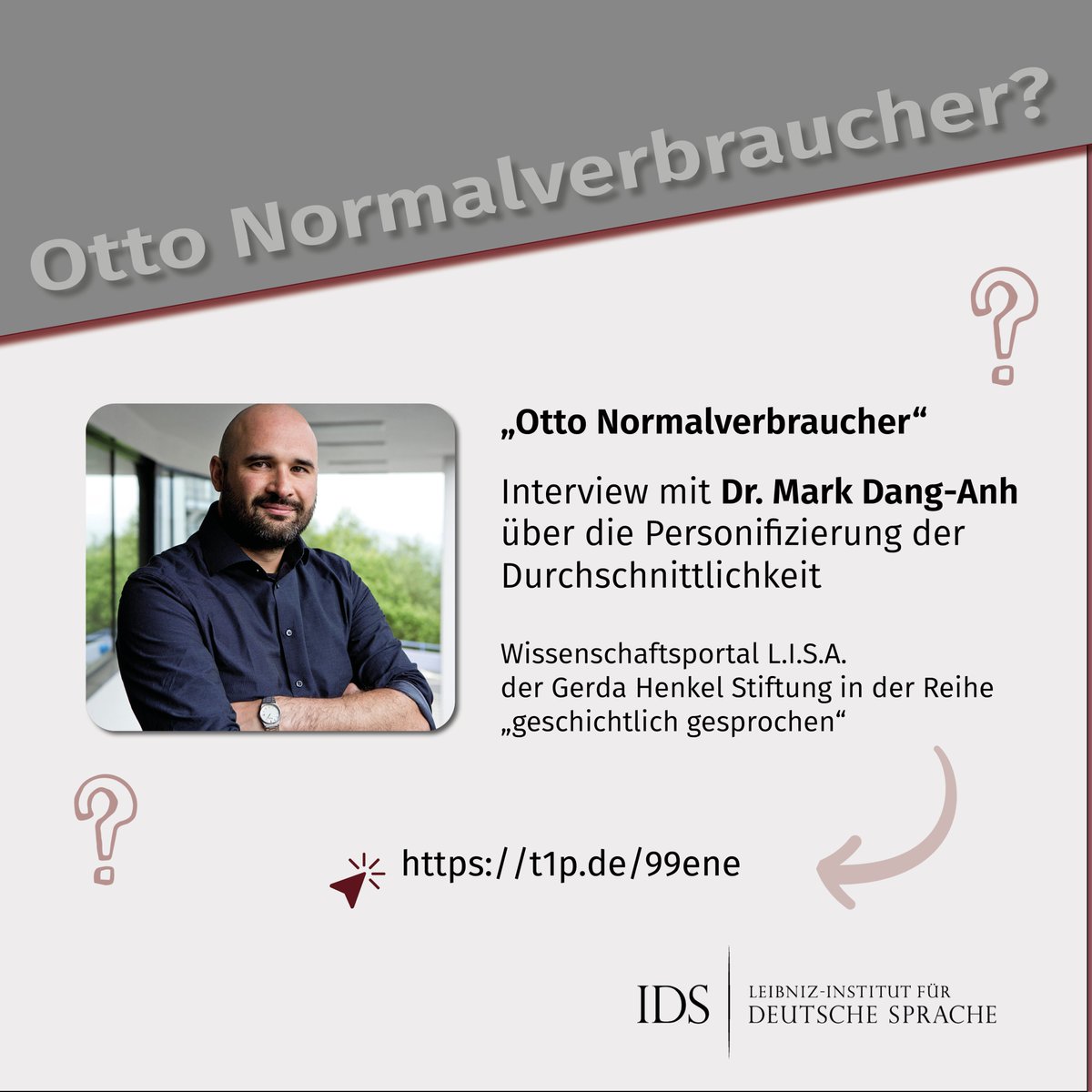 Kennen Sie den Otto Normalverbraucher, den personifizierten dt. Durchschnitt? Im Interview mit <a href="/PortalLISA/">L.I.S.A. Wissenschaftsportal</a> (Gerda Henkel Stiftung) erläutert unser Mitarb. Mark Dang-Anh die Etablierung und Verbreitung dieses idiomatischen Ausdrucks &amp; mehr➡ t1p.de/99ene #Sprachgebrauch