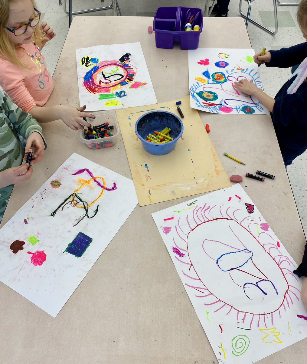 Kindergarten created these  watercolor and oil pastel resist paintings using overlapping numbers for the new year, 2023. They add so much beautiful color to our hallways! #JeffersonArt <a href="/JeffersonLabs/">Jefferson Labradors</a> <a href="/FranklinPSNews/">Franklin Public Schools, MA</a>