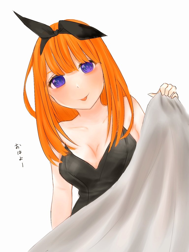 虚無ルさんがTwitterに投稿した中野四葉(五等分の花嫁)のイラスト。