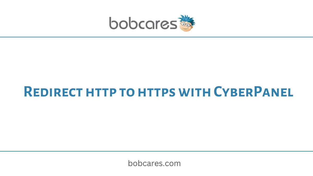 Do you know how to redirect http to https with CyberPanel? If not, no worries, our experts have your back.

Click here to read:

bobcares.com/blog/redirect-…

#bobcares #WebandAppHostingSupport #247ServerSupport #ServerMonitoringManagement 

bobcares.com⠀