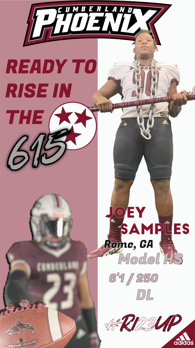 🚨🔥NATIONAL SIGNING DAY '23🔥🚨

CU 🏈 is adding "FUEL" to the 🔥🔥🔥...

Welcome to the Phoenix Family:
Joey Samples - DL - Model HS

#RI23UP #706to615 #RecruitGA