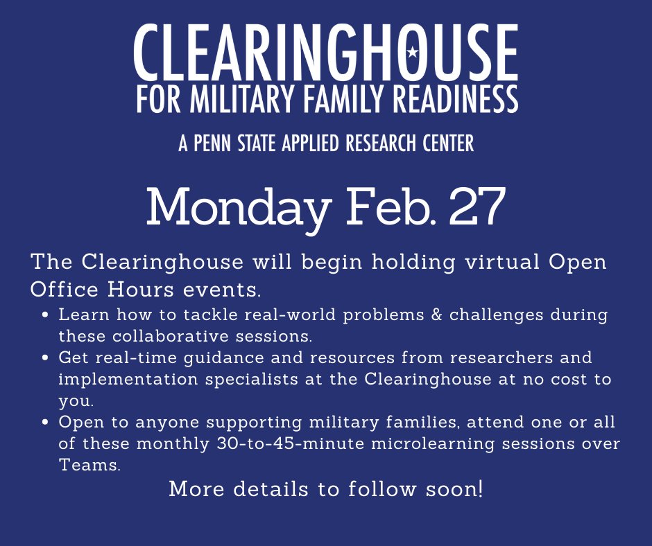 Clearinghouse for Military Family Readiness tweet media