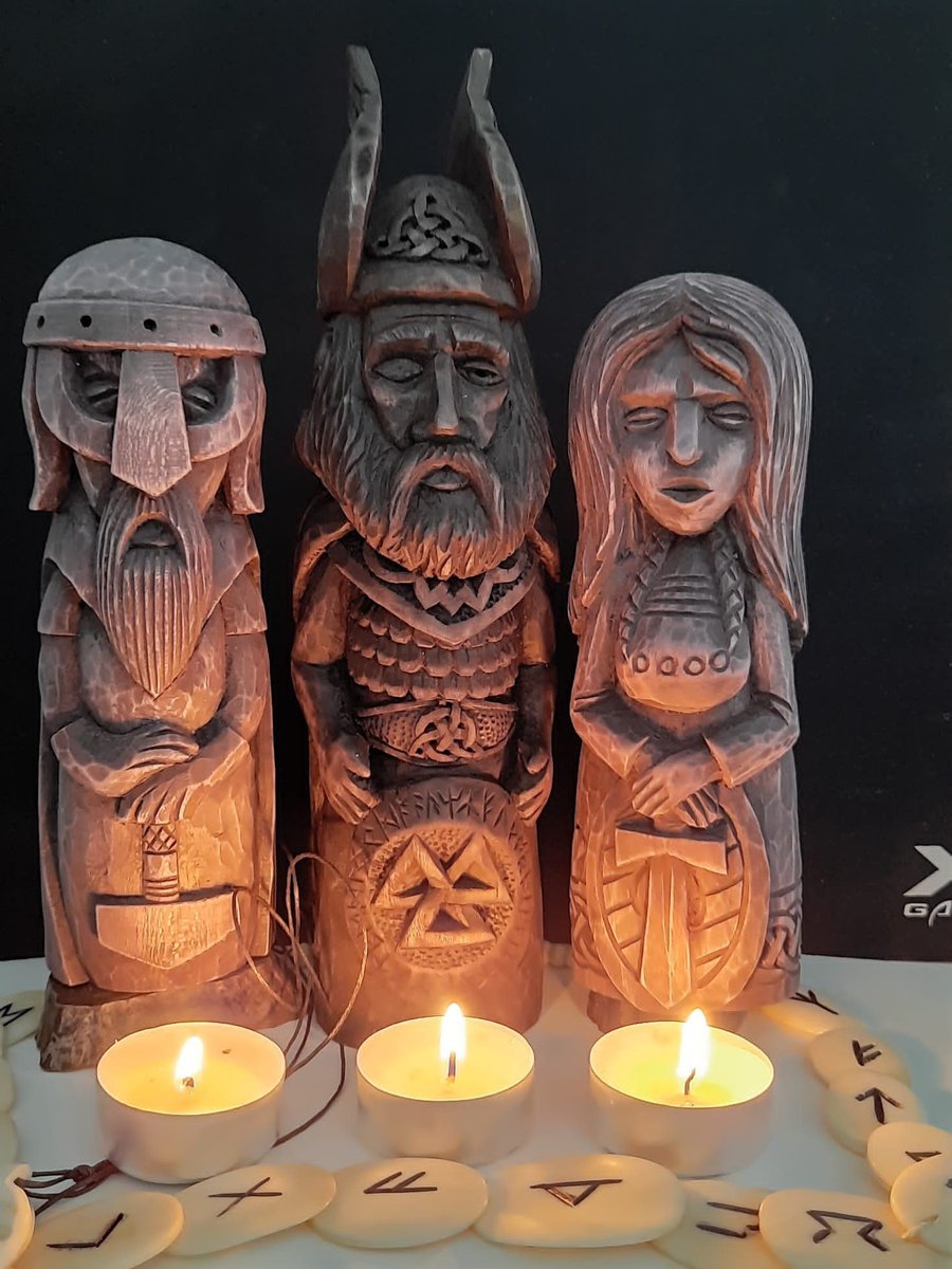 Excited to share the latest addition to my #etsy shop: SPECIAL OFFER Old Norse Gods Idols: Allfather God Odin, Thor, Freyja, unique wood carving, handmade https://t.co/VaCNofiJO9 #nordicwarriorgift #scandinaviangift #berserkerberserk #vikinggodsidol #norsepaganaltar #v https://t.co/VfmgOatHaK