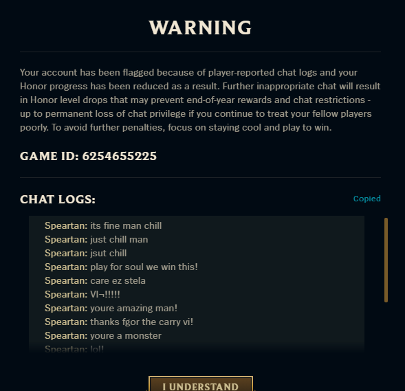 Spear_shot's tweet photo. Got a chat restriction for being a filthy, toxic, piece of shit. Deserved. https://t.co/LdTrCT0xaX