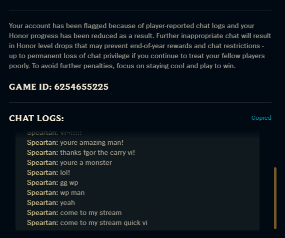Spear_shot's tweet photo. Got a chat restriction for being a filthy, toxic, piece of shit. Deserved. https://t.co/LdTrCT0xaX