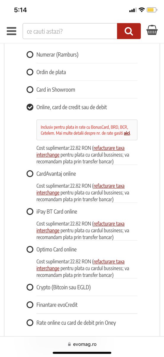 adrianbenea's tweet photo. Ce politica are @evoMAGro vis-a-vis de plata online cu cardul bancar pentru persoane juridice. “Ditamai magazinu” si se caca pe ei pentru 23 lei. Trist, foarte trist! https://t.co/4zOUXahWPV