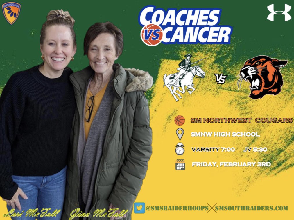 SMSRaiderHoops's tweet photo. #GAMEDAY
🆚 SM Northwest Cougars
🗓 Friday, February 3rd
🕰 JV - 5:30pm▪️Varsity - 7pm
📍 SMNW High School
🎀 Wear Pink - Coaches vs Cancer
🎟 Adults $7▪️Students $5
🖥 NFHS Network
📲 Follow @SMSRaidersAD &amp; @SMSouthTDain for updates!
#RaidersNation🔰#Southside https://t.co/7SD9YjIstX