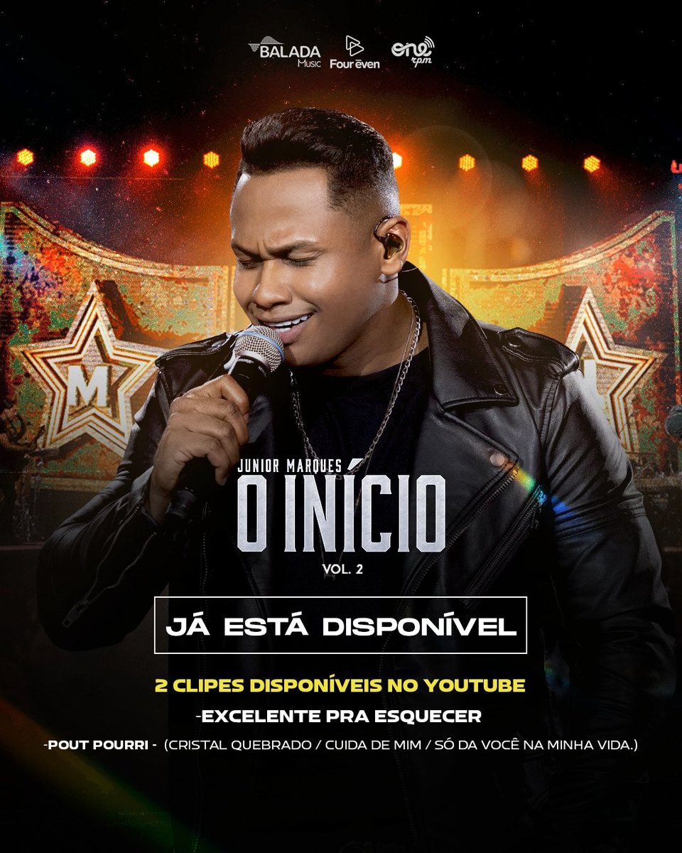 JMarquesCantor's tweet image. DISPONÍVEL! 💥
Galera, acabei de disponibilizar mais DOIS clipes novinhos lá no meu canal no YouTube!! 
Os clipes são: EXCELENTE PRA ESQUECER e um POUT POURRI xonado, pra vocês curtirem nessa sexta-feira!
Confira no link: youtube.com/channel/UCLRru…

#JuniorMarques #OInício