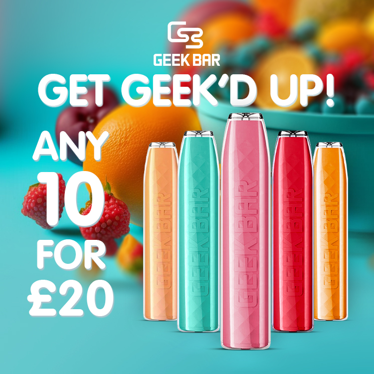 Get GEEK'd UP &amp; buy any 10 Geek Bar vapes for £20!! 🍏🫐⚡️🧊🍑

CLICK HERE TO SHOP 'TIL YOU DROP
pulse.ly/9lgurmfcz2

AquaVape products may contain nicotine, only suitable for 18+
━━━━━━━━━━━━━━━━
#vapelife #vapenation #vapes #geekbar #vapesale