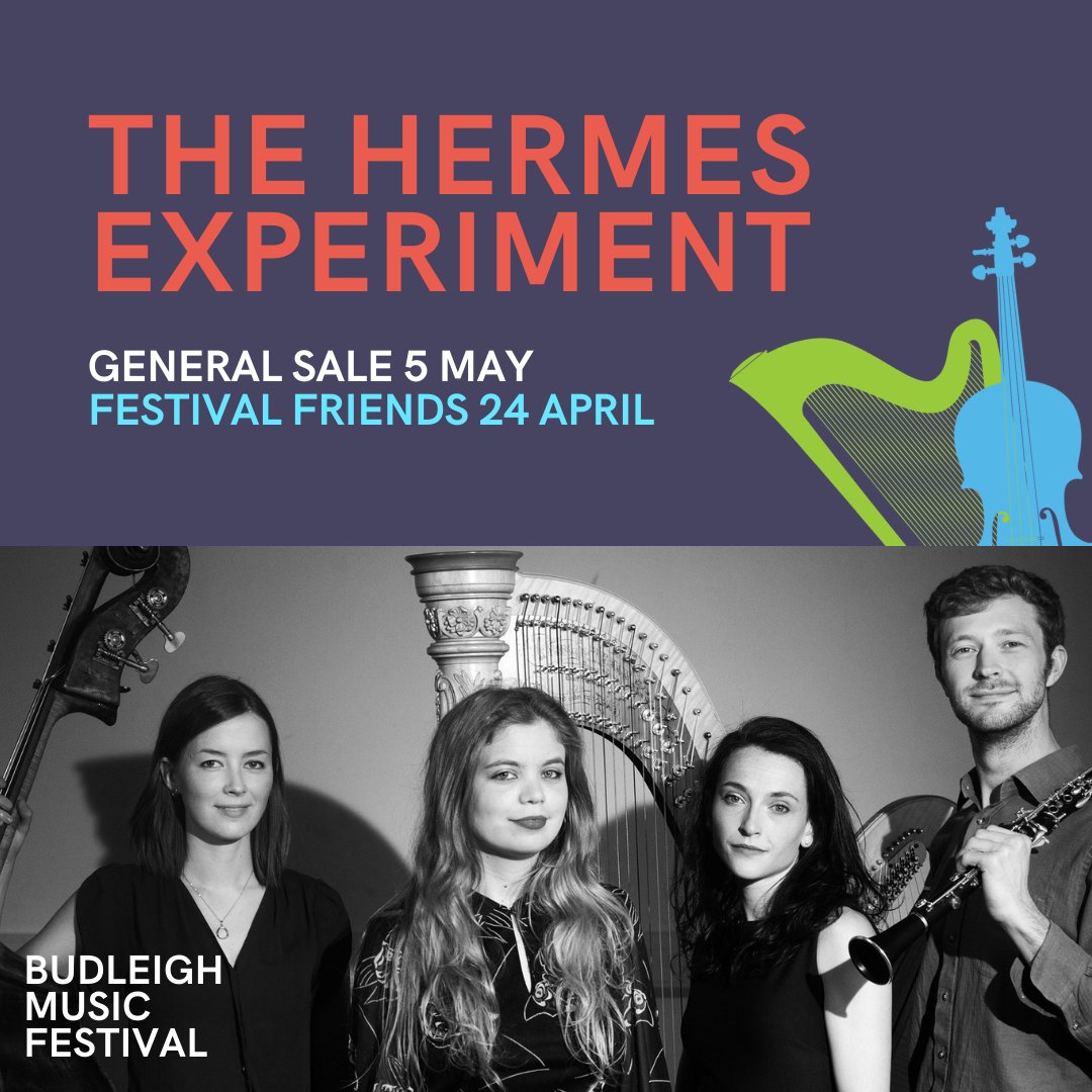 It gives us tremendous pleasure to announce the first of our magical performers - <a href="/TheHExperiment/">TheHermesExperiment</a>!

Book tickets from 5 May (or 24 April for those who are festival friends - join on our website) 🎟️

#HermesExperiment #BudleighMusicFestival #Devon #Exeter #Music #Festival