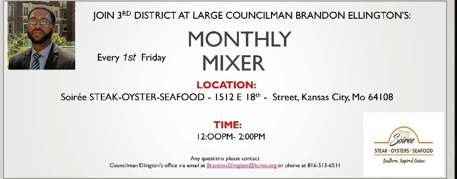 ellington_b's tweet photo. 1st Friday's today 12p Soiree 18th Vine
#Ipledthe3rd #3rdAtLarge #nomoreexcusescoalition #electellington #WeThePeople #April4 #ellington #iammybrotherskeeper #Gyrl #kcmo https://t.co/E35oViOMM8