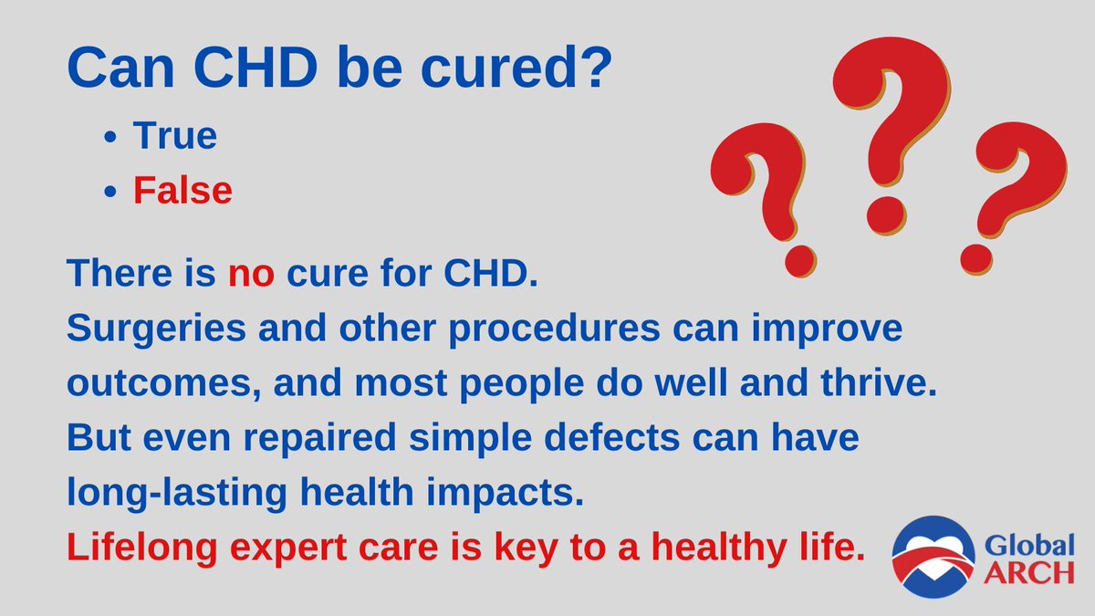 globalarchorg's tweet photo. Our poll results are in - 37.5% answered True, that #CHD can be cured, and 62.5% answered False. Thank you for participating! We'll be adding more polls as Heart Month continues 😃. Please feel free to add comments. #HeartMonth https://t.co/VuiaAreOU4