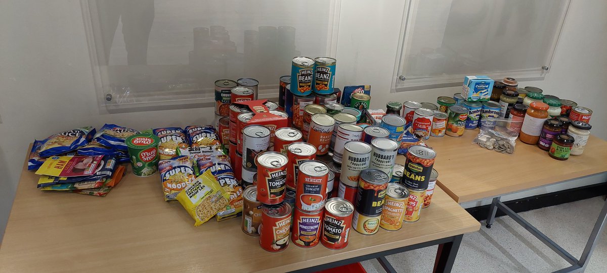 A good collection for our food bank donations has grown. Thank you to everyone who raided their cupboards or put that little extra in their shopping trolley this week. If you still have anything to donate, please see Mr Porter in B4.
<a href="/FairfaxSchool/">Fairfax School</a> <a href="/FFaxPrincipal/">Sean Castle</a> #charity