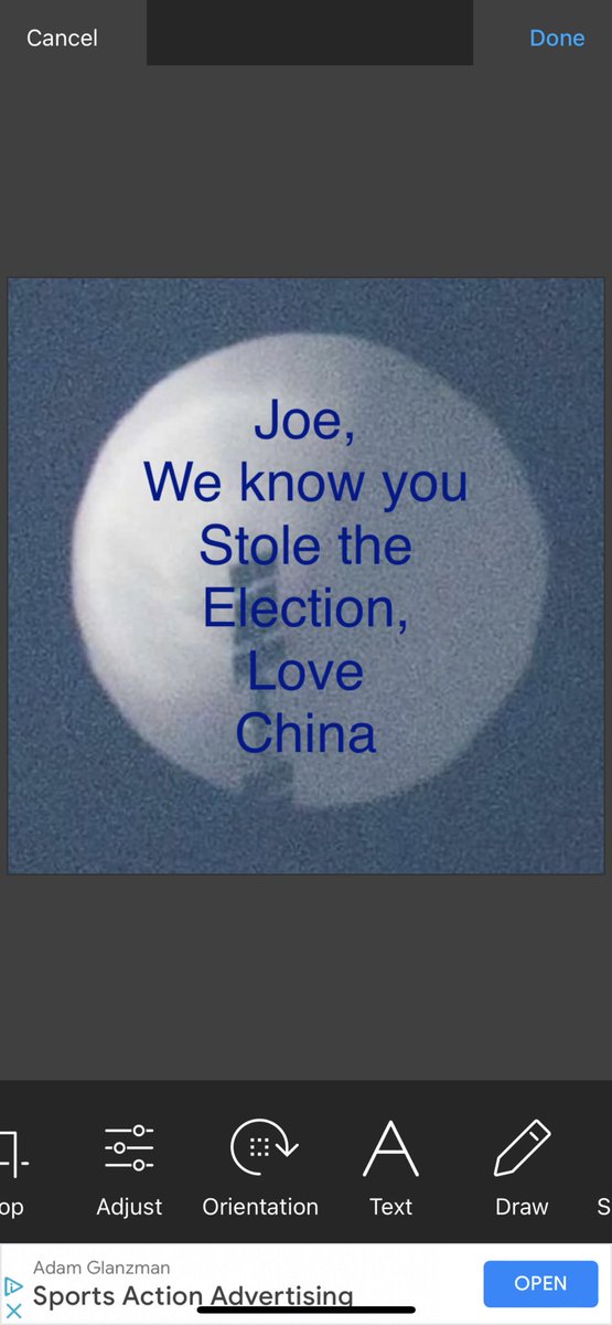 fgironworks's tweet photo. #china with a message for #joebiden on their #spyballoon https://t.co/jkvnm1pktE
