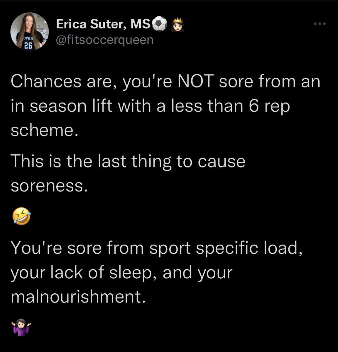 Erica Mulholland, MS 👸🏼 (@fitsoccerqueen) on Twitter photo 