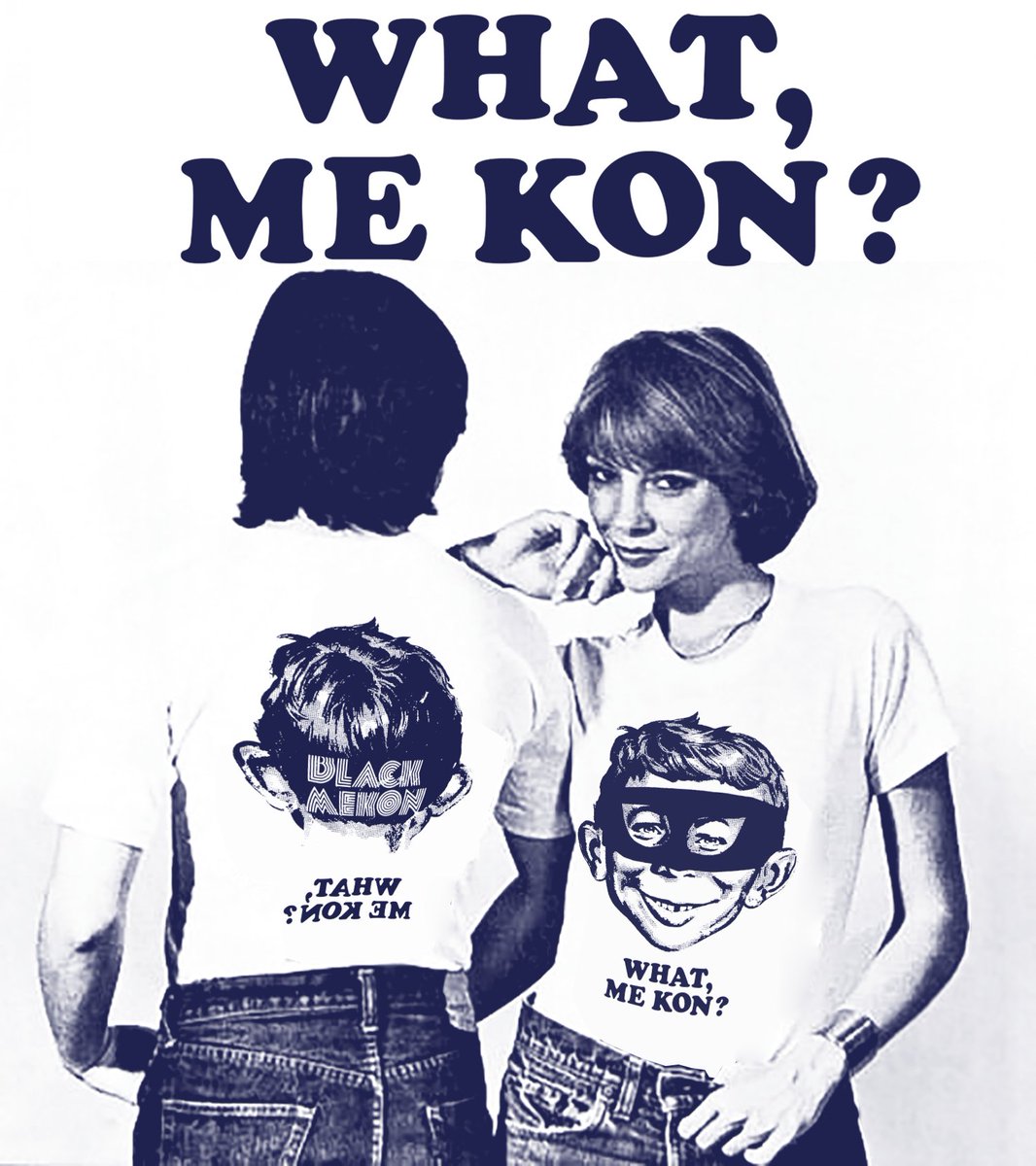 Finally, a t-shirt that screams "look out, i might be carrying a switchblade... comb!"
If your friends aren't impressed when you wear this then they're not your friends. And it has a sweet backprint so they can stay jealous as you're leaving!
On sale now!
blackmekon.bandcamp.com/merch/what-me-…