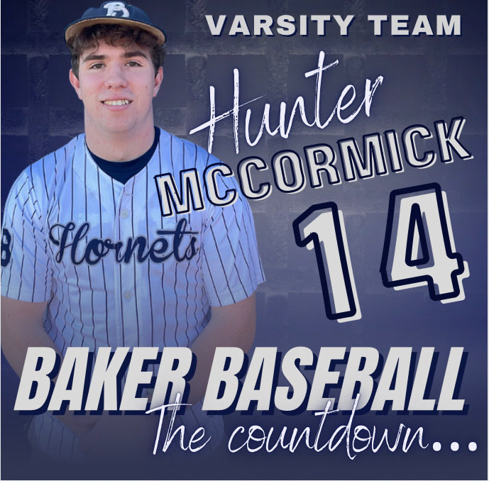 hornet_baker's tweet photo. The countdown continues for Baker Baseball!
1️⃣4️⃣ days until both JV and Varsity Teams take the field at home!
Continuing the countdown is # 1️⃣4️⃣ Varsity Player- Hunter McCormick and our Forever Angel who will be watching over us this season- Carson Casarez!
#LiveLikeCarson https://t.co/wNYoAF3vfh