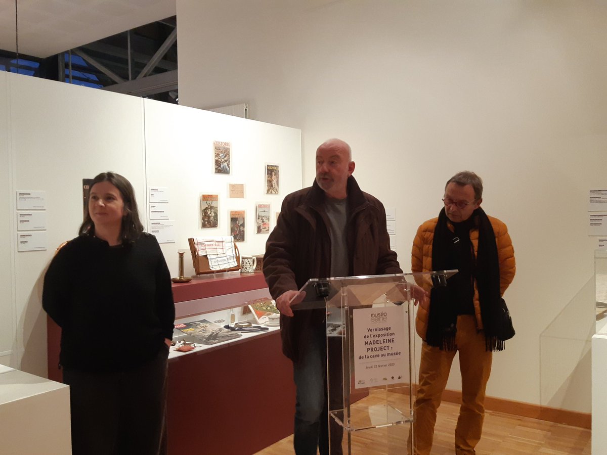 CauxSeineAgglo's tweet photo. Vernissage de l'#exposition Madeleine projection : de la cave au musée avec @clarabdx @LumentoFilm à #MuséoSeine à Rives-en-Seine. À découvrir gratuitement jusqu'au 30.04.23. Infos 👉 https://t.co/oonQgQvvQL https://t.co/QRRQbgsy7v