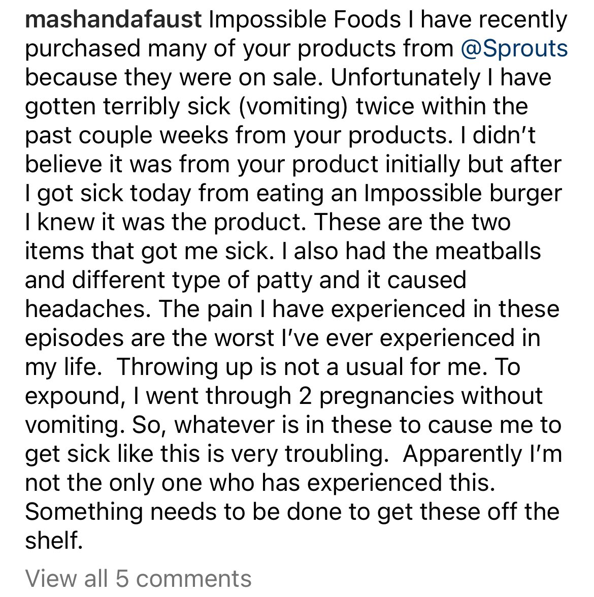 OFFICIALLYEYDN's tweet photo. @ImpossibleFoods Your Products are making people sick 🤢. https://t.co/0yez6VYgn2