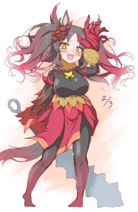 #30日マーベラスチャレンジ #マーベラスサンデー #ウマ娘 10日目 鬼と仲良くなりたくて鬼になったマベちんウマ娘だとまだ日付変わってないんでセーーーフ() 