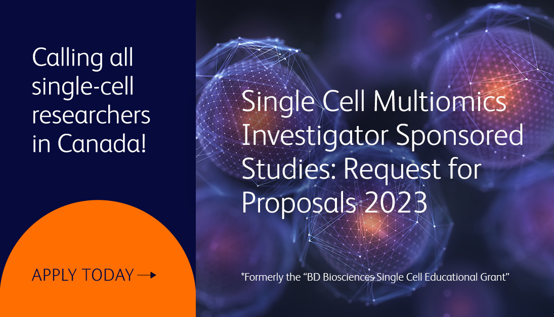 BDBiosciences's tweet photo. Applications to the BD Biosciences Single Cell Multiomics Investigator Sponsored Studies - designed to support single cell excellence in Canada are open for the next 45-days and will close on March 17, 2023 at 11:59 pm. https://t.co/NrfXIO0IPL #SingleCellMultiomics https://t.co/zsAzuHrvaQ