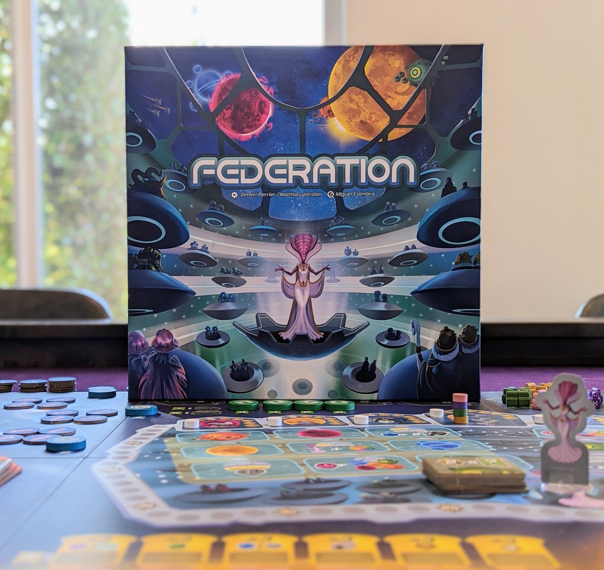 On BGG News, <a href="/candidrum/">Candice M. Harris</a> gives an overview of Federation, a worker-placement game of spicy space politics from <a href="/stfrantic/">Matthieu Verdier</a>, <a href="/Dimvegas59/">Perrier Dimitri</a> &amp; <a href="/Explor8Contact/">Explor8</a>: boardgamegeek.com/blogpost/142520

Federation is coming to the U.S. from <a href="/EagleGryphon/">Eagle-Gryphon Games</a> in the second half of 2023. —WEM