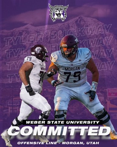 Tyler Buckway (@buckwaytyler) on Twitter photo I am so excited to announce that I will be continuing my football path with Weber State University! I can’t think of a better place to be. Thank you <a href="/skyler_ridley/">Coach Ridley</a> for everything and I can’t wait to work with <a href="/CoachBrentMyers/">Brent Myers</a>! I am so excited to announce that I will be continuing my football path with Weber State University! I can’t think of a better place to be. Thank you <a href="/skyler_ridley/">Coach Ridley</a> for everything and I can’t wait to work with <a href="/CoachBrentMyers/">Brent Myers</a>!