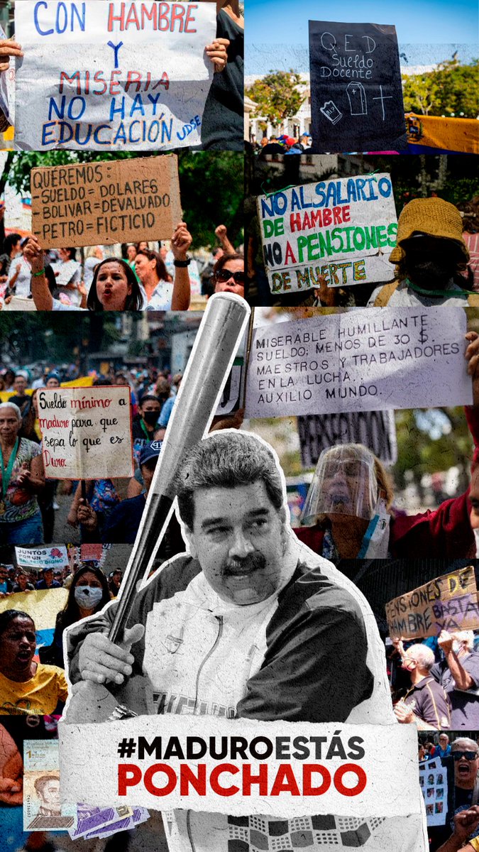 ginker00's tweet photo. Política del régimen de Maduro es de exterminio a los trabajadores, este año va recibir un estimado de más de $28.000 millones pero le niega a los trabajadores públicos, pensionados y jubilados aumentar el salario. El dinero está pero la voluntad no la tienen #MaduroEstásPonchado https://t.co/5LOQzErXg6
