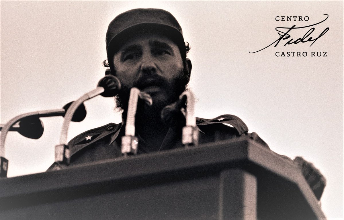 #Fidel:'Debemos ser honrados con nosotros mismos, comprender que esto es simplemente un proceso de adaptación, que la #Revolución no siente hostilidad ni prejuicios contra nadie, que sabemos del espíritu creador de los hombres, del entusiasmo clásico de los cubanos (...)'.