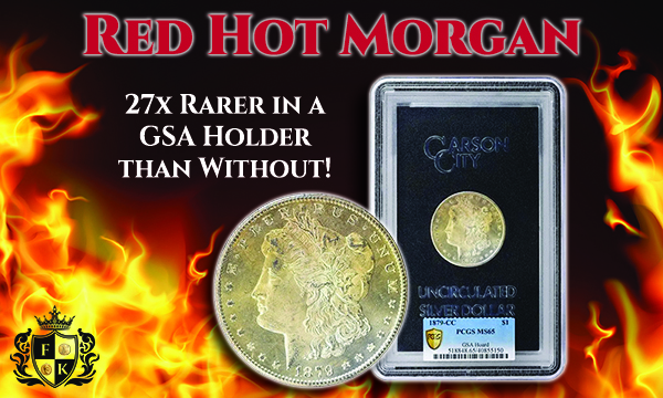 ► Coin of the Week ◄ - This week our staff has selected a Key-Date Carson City Morgan Silver Dollar that is 27x Rarer in a GSA Holder than Without!  READ MORE: finestknown.com/product/1879-c… 
#finestknown #morgandollar #silver #carsoncity #gsa