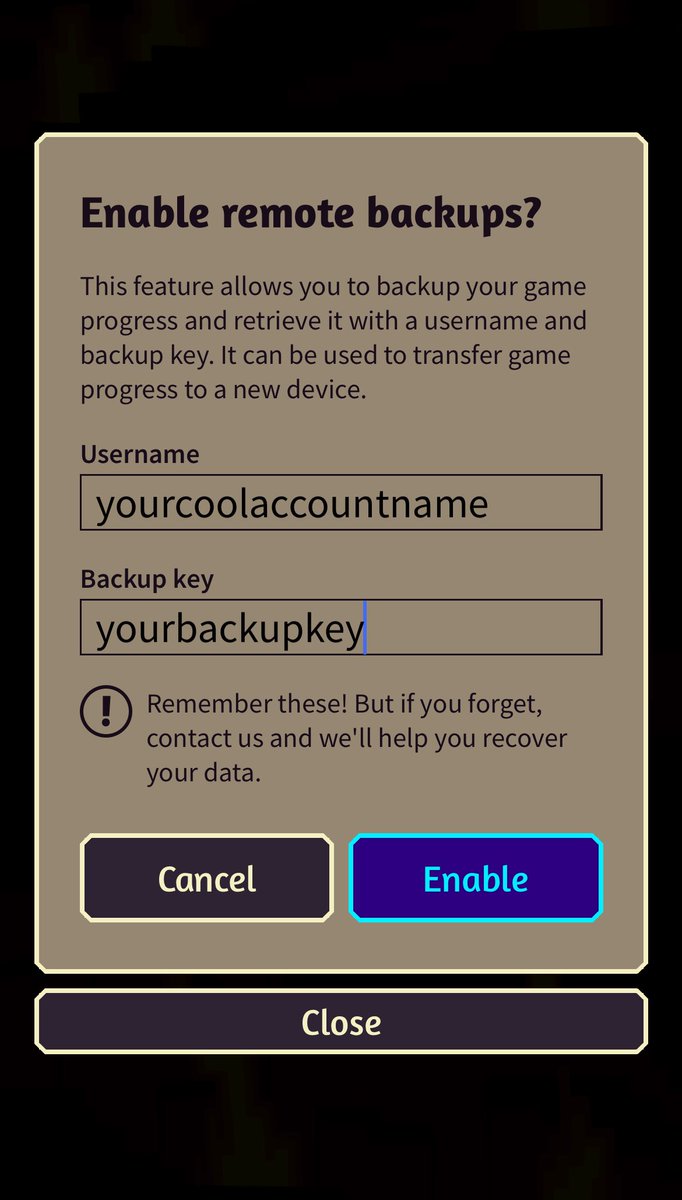 rascal_magic's tweet image. Bardcard version 2.17 is out! We've built support to securely backup your player data remotely, which can be used to transfer your game data to a new device or preserve it should you uninstall. Enjoy! Read more: rascalmagic.com/changelog

#indiegame #MobileGame #ios #roguelike