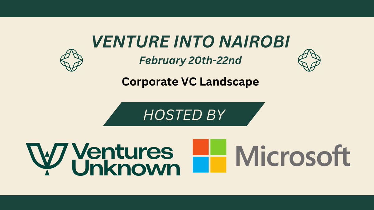 Exciting news! Ventures Unknown partners with @MicrosoftAfrica to delve into the crucial role Corporate VCs play in fueling innovation, providing mentorship, and driving economic growth. #VenturesUnknown #Microsoft #Innovation