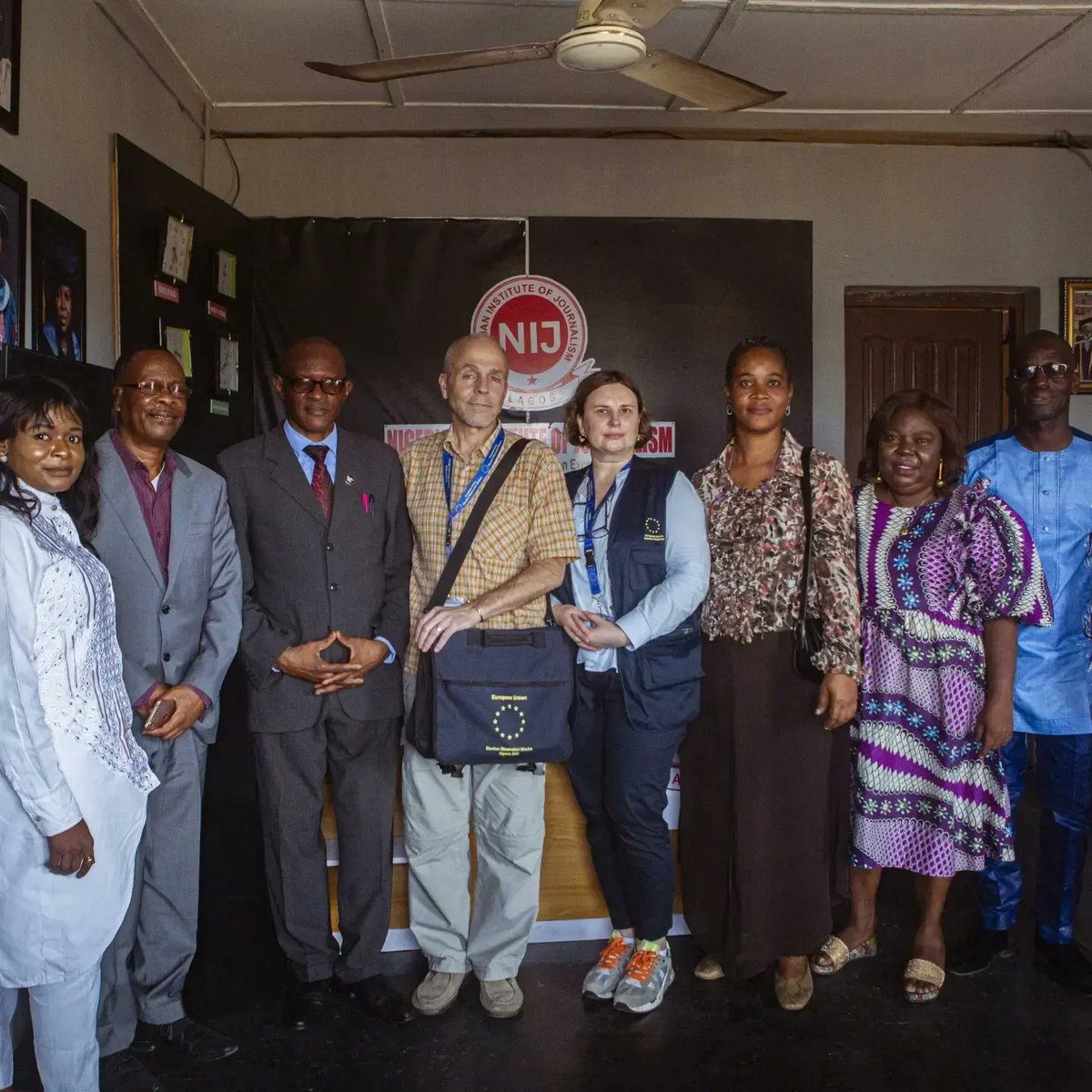 The European Union representatives, led by Agnieszka Gorna, paid a courtesy visit to the Nigerian Institute of Journalism, Ogba Lagos

Agnieszka lauded the roles of the management of the institution in training future journalists for objective and fair reportage of news.