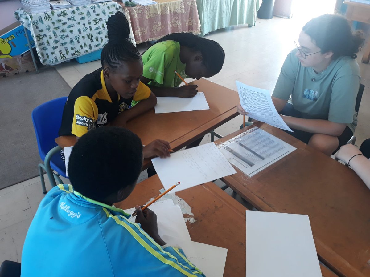 MathwasaSipho's tweet photo. While some of our older girls were being helped with their homework. https://t.co/QysgHsnSQY