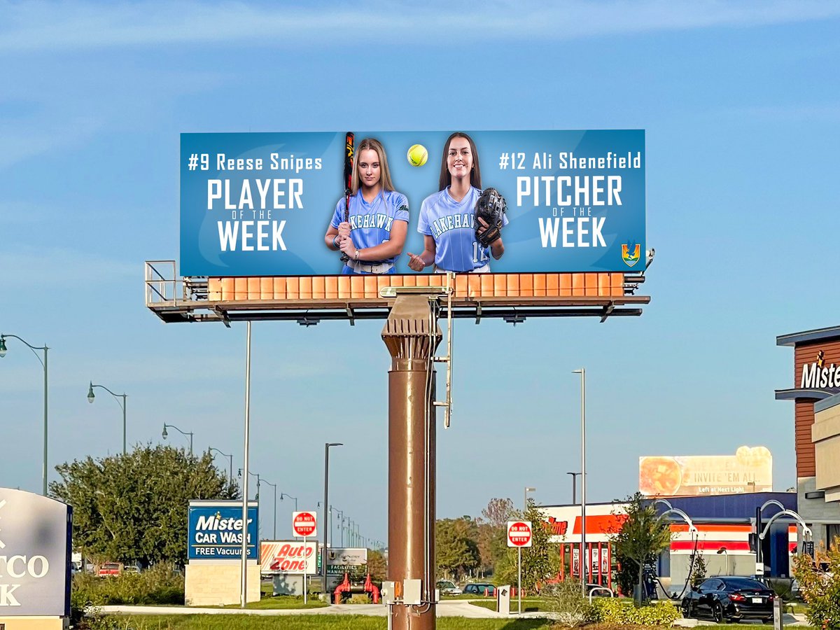 LakehawkSB's tweet photo. Check our girls out on the billboard!!!! Thanks to @LSSCedu for putting them up there! #WingsUp https://t.co/uIUn5kjzw4