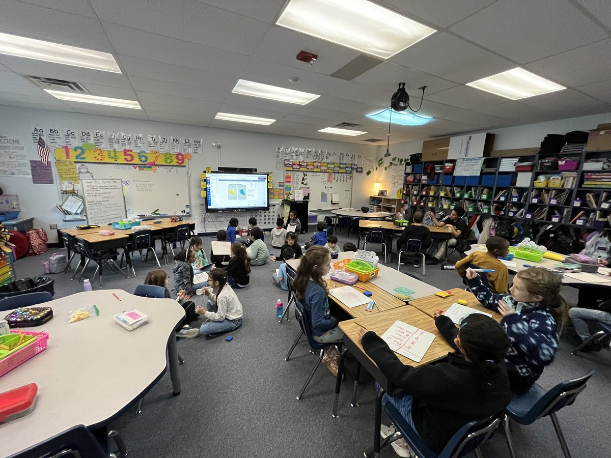 MsVH2ndgrade's tweet photo. 2nd graders crushing number sense routine by explaining how picture A &amp; B are similar and different with a partner. Hearing math vocabulary, students learning from each other, and great opinions make my 💗 happy. #bettertogether @LakeRidgeES https://t.co/Bm0CJ7ekIp