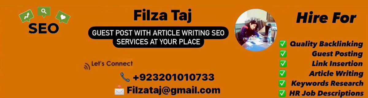 TajFilza's tweet photo. Get in touch for the Guest Post/ Link Insertion or Writing Service: Filzataj@gmail.com
Linkedin: https://t.co/0uvsuhriQh
Fiverr: https://t.co/lu0p5eAuxW...
Facebook: https://t.co/IQUrQfe3Wu
WhatsApp: https://t.co/whLtCfIMZj
Linkstar:https://t.co/zvMQyPeU2y
#SEO #GuestPost #Fiverr https://t.co/YvJuiOGsKp