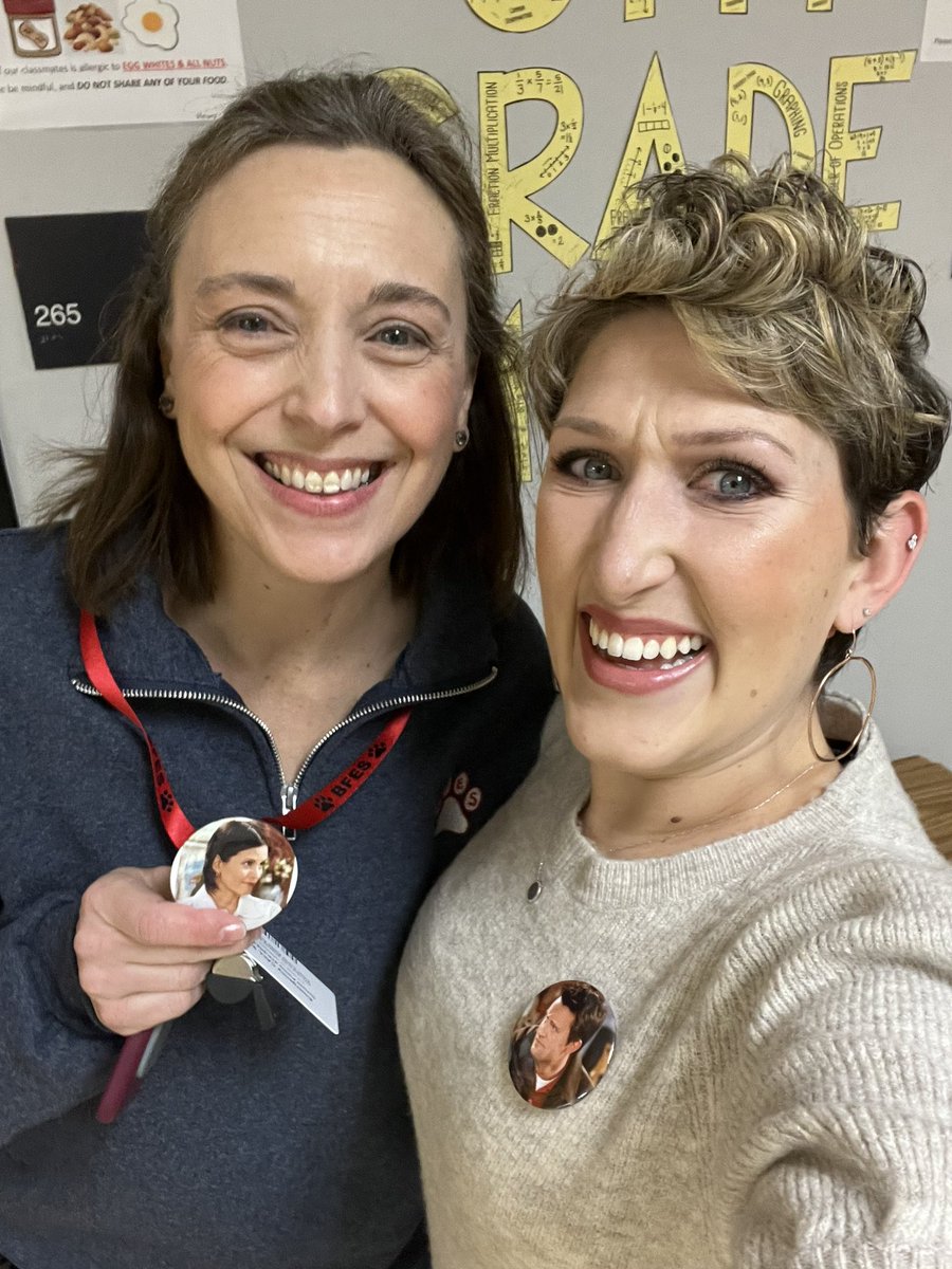 Fun February Fridays at BFES. We have the best admin! I found my Monica! #friends #iteachfifth #elateacher <a href="/StefiWickers41/">Stefi Wicker Slewitzke</a> <a href="/principalwebb/">Don Webb</a> <a href="/MsPlattnerFifth/">Keri Plattner</a>