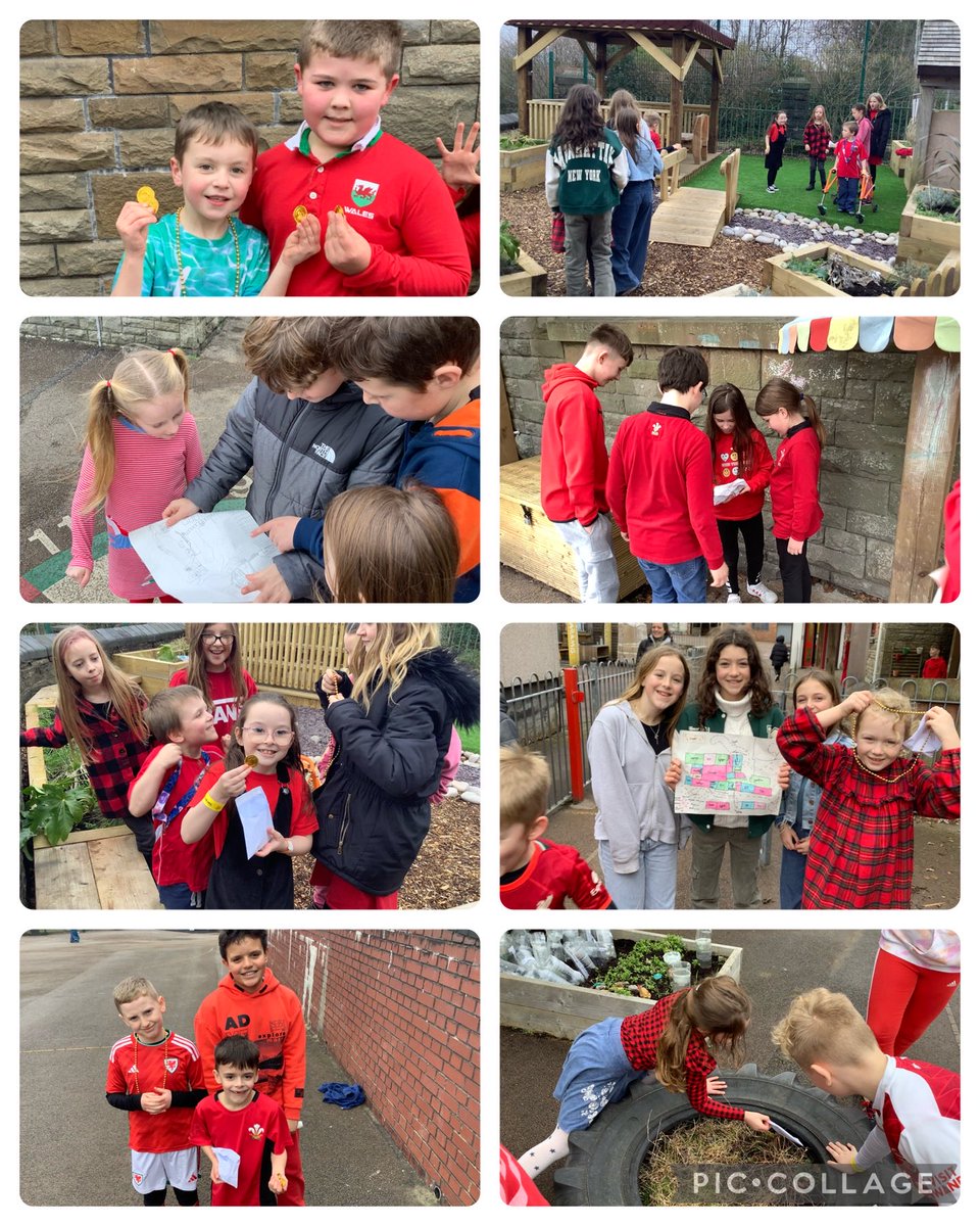 Dysgu Awyr Agored - Mae Bl.6 wedi bod yn brysur heddi yn creu mapiau trysor i flwyddyn 3 dilyn. Llawer o arwain, helpu a mwynhad! Da iawn pawb! 👏🏻👏🏻👏🏻