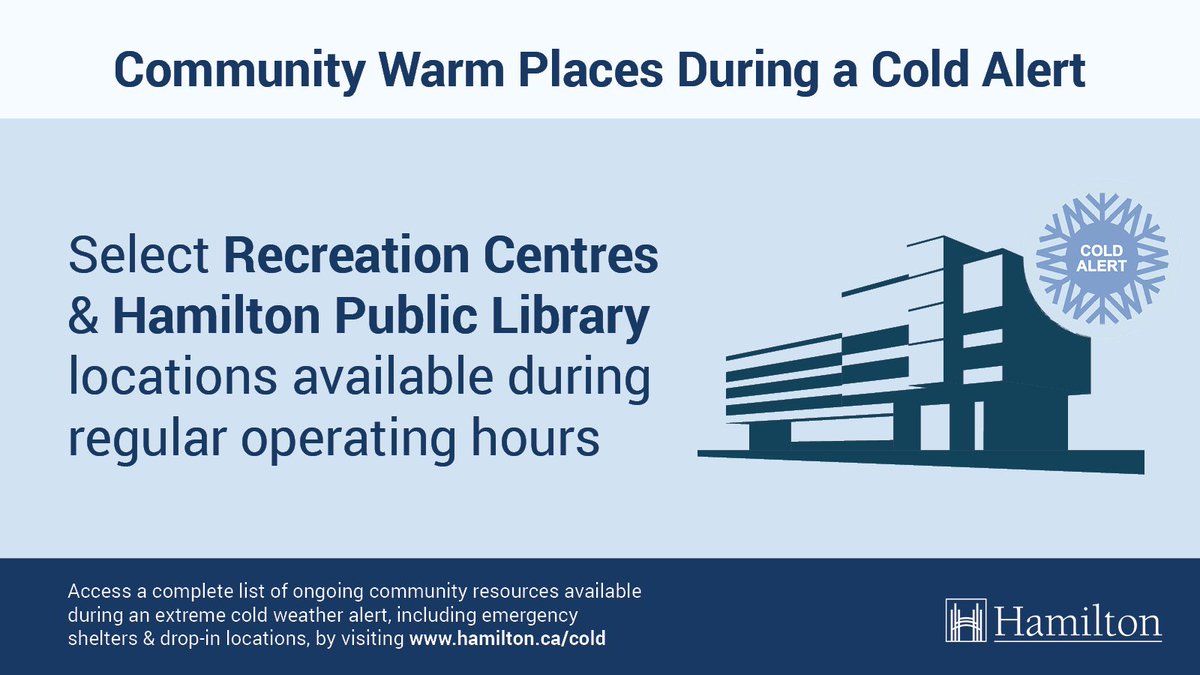 City of Hamilton on Twitter "During a Cold Alert, select City of