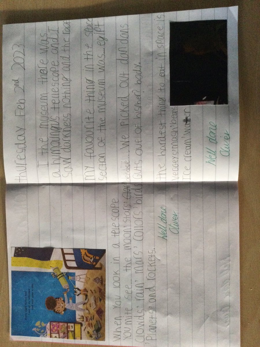 Foxes_RCP's tweet photo. Our museum trip inspired us to write about what we might see when looking through a giant telescope.#RCPEnglish https://t.co/D2CUQBdVUP