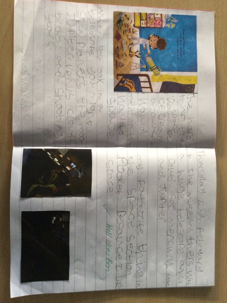 Foxes_RCP's tweet photo. Our museum trip inspired us to write about what we might see when looking through a giant telescope.#RCPEnglish https://t.co/D2CUQBdVUP