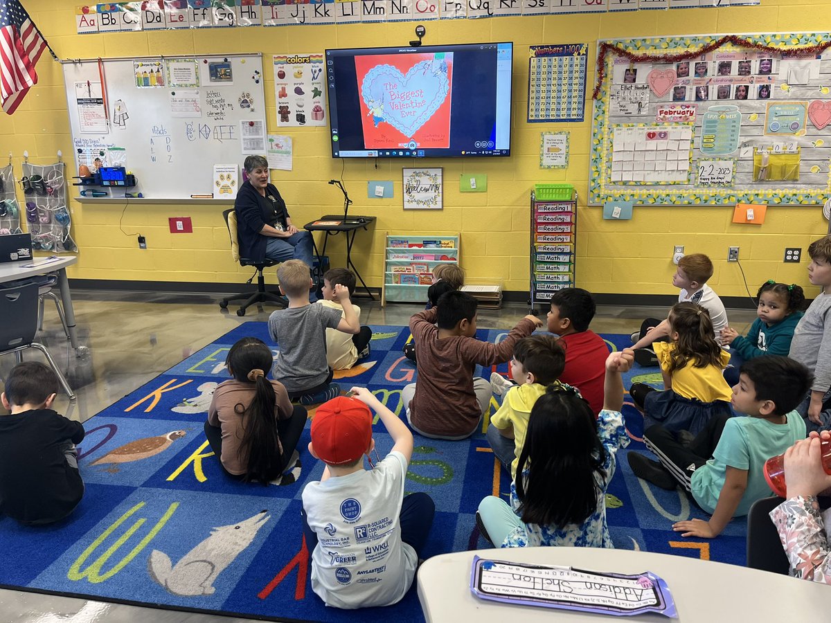 Our guest reader today was Mrs. Windy! Mrs. Windy is a Learning Assistant at CTE. She read “The Biggest Valentine Ever”. We LOVED IT!